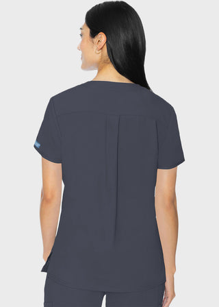 Med Couture Insight Women's Pleated Solid Scrub Top