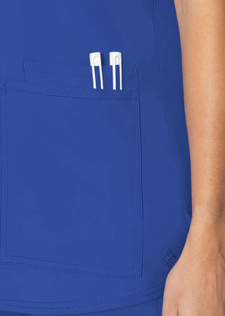 Med Couture Insight Women's Pleated Solid Scrub Top