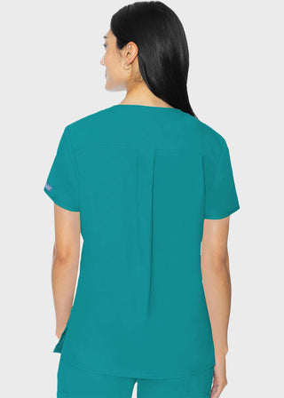 Med Couture Insight Women's Pleated Solid Scrub Top