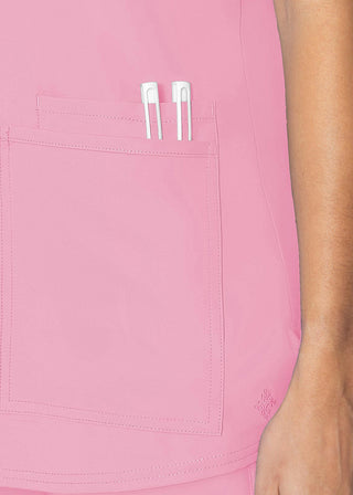 Med Couture Insight Women's Pleated Solid Scrub Top