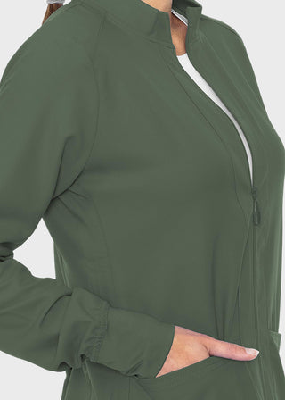 Med Couture Insight Women's Warm Up Solid Scrub Jacket