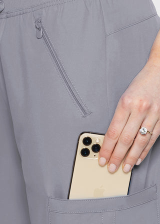 Med Couture Insight Women's Zipper Pocket Cargo Tall Scrub Pant