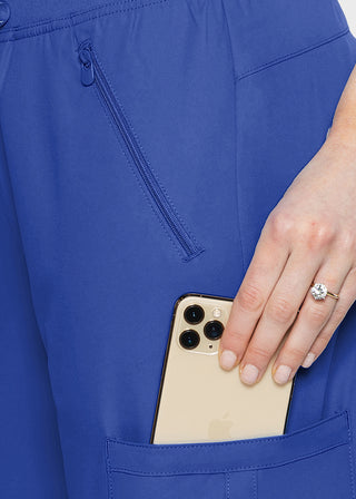 Med Couture Insight Women's Zipper Pocket Cargo Tall Scrub Pant