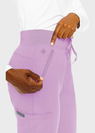 Med Couture Insight Women's Zipper Pocket Cargo Petite Scrub Pant