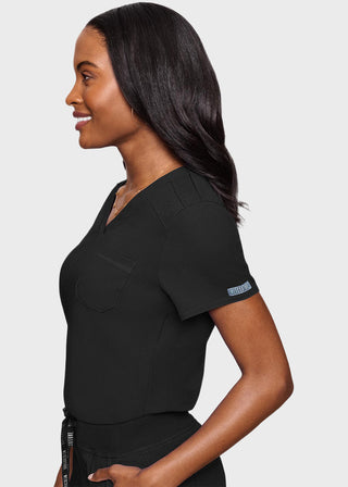 Med Couture Touch Women's Tuck In Solid Scrub Top