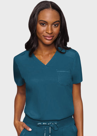 Med Couture Touch Women's Tuck In Solid Scrub Top
