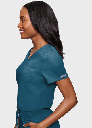 Med Couture Touch Women's Tuck In Solid Scrub Top