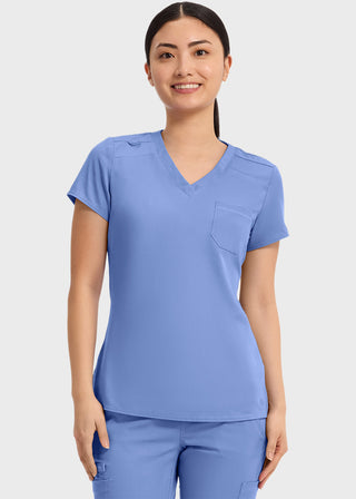 Med Couture Touch Women's Tuck In Solid Scrub Top