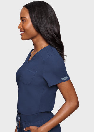 Med Couture Touch Women's Tuck In Solid Scrub Top