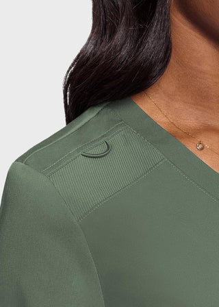 Med Couture Touch Women's Tuck In Solid Scrub Top