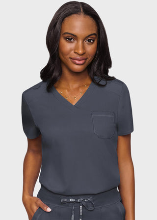 Med Couture Touch Women's Tuck In Solid Scrub Top