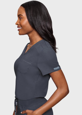 Med Couture Touch Women's Tuck In Solid Scrub Top
