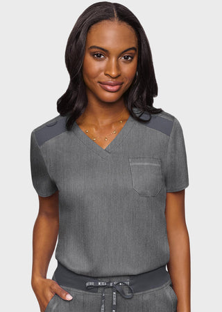 Med Couture Touch Women's Tuck In Solid Scrub Top