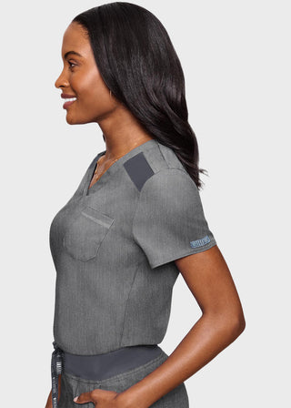 Med Couture Touch Women's Tuck In Solid Scrub Top
