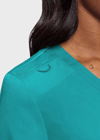 Med Couture Touch Women's Tuck In Solid Scrub Top