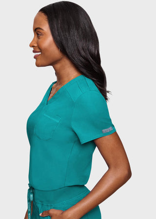 Med Couture Touch Women's Tuck In Solid Scrub Top