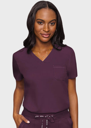 Med Couture Touch Women's Tuck In Solid Scrub Top