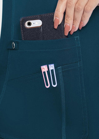 Med Couture Touch Women's V-Neck Shirttail Top