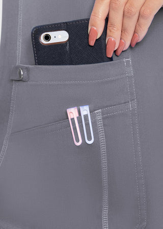 Med Couture Touch Women's V-Neck Shirttail Top