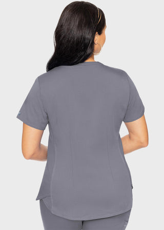 Med Couture Touch Women's V-Neck Shirttail Top