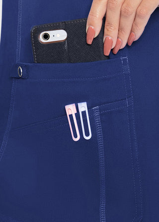 Med Couture Touch Women's V-Neck Shirttail Top