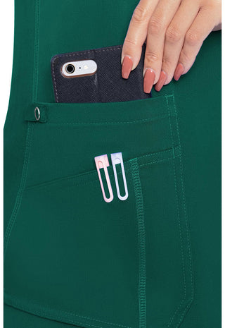 Med Couture Touch Women's V-Neck Shirttail Top