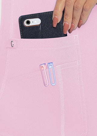 Med Couture Touch Women's V-Neck Shirttail Top