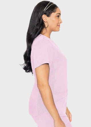 Med Couture Touch Women's V-Neck Shirttail Top