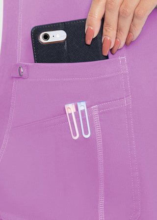 Med Couture Touch Women's V-Neck Shirttail Top