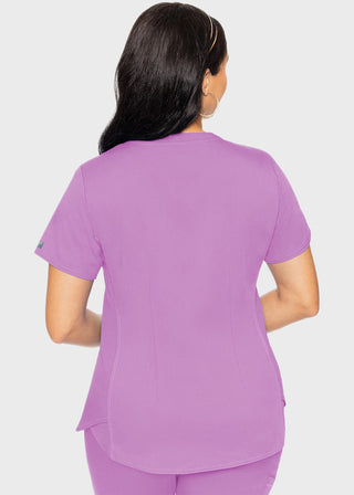 Med Couture Touch Women's V-Neck Shirttail Top