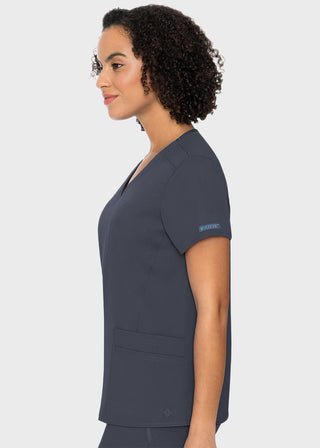 Med Couture Touch Women's V-Neck Knit Back Top