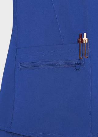 Med Couture Touch Women's V-Neck Knit Back Top