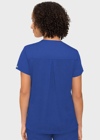 Med Couture Touch Women's V-Neck Knit Back Top