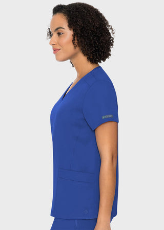 Med Couture Touch Women's V-Neck Knit Back Top