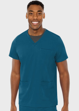 Med Couture Rothwear Men's Wescott Two Pocket Solid Scrub Top
