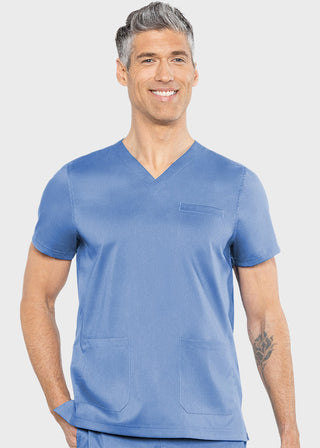 Med Couture Rothwear Men's Wescott Two Pocket Solid Scrub Top