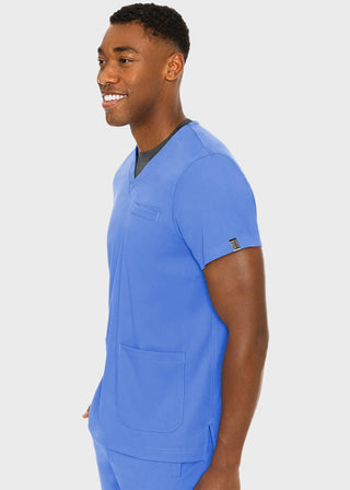 Med Couture Rothwear Men's Wescott Two Pocket Solid Scrub Top