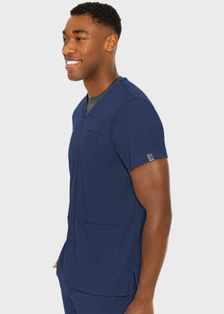 Med Couture Rothwear Men's Wescott Two Pocket Solid Scrub Top