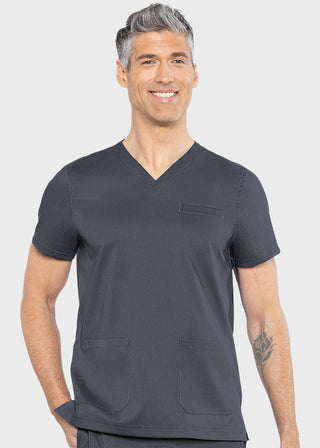 Med Couture Rothwear Men's Wescott Two Pocket Solid Scrub Top