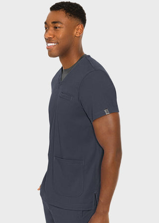 Med Couture Rothwear Men's Wescott Two Pocket Solid Scrub Top