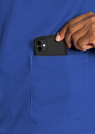 Med Couture Rothwear Men's Wescott Two Pocket Solid Scrub Top