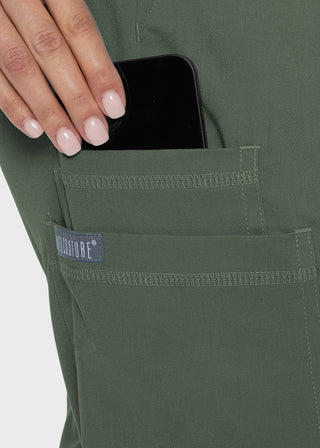 Medcouture Touch Women's Double Cargo Jogger Scrub Petite Pants