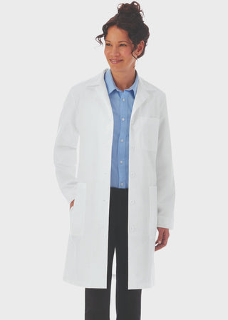 Meta Women 37 Inches Five-Pocket Medical Lab Coat