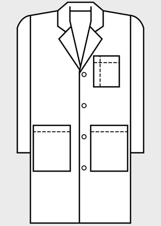 Meta Men's 38 inch Three Pocket Long Medical Lab Coat