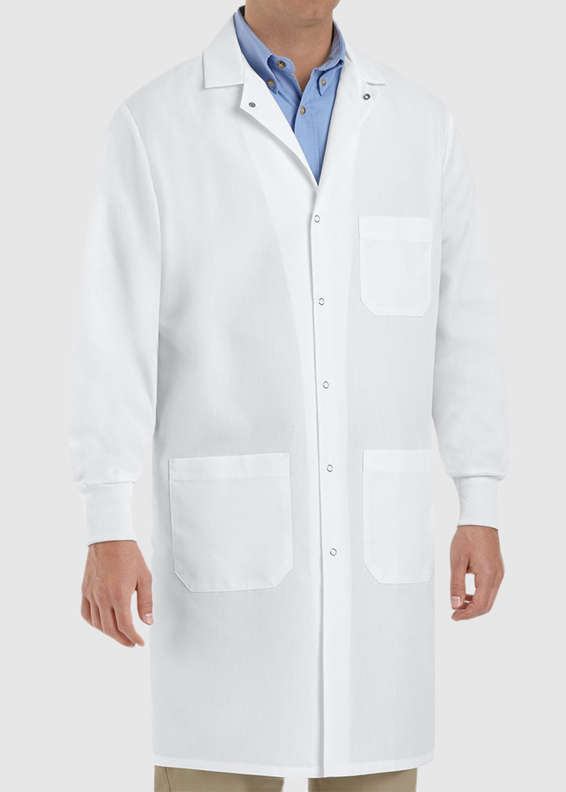 Long White Lab Coat - Redkap KP70 Plus Size Coat