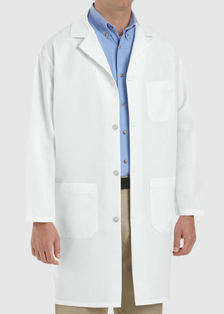 Red Kap Men's White Long Lab Coat