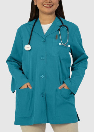 Panda Uniform Made in USA Women's 32 Inch Length Colored Labcoat