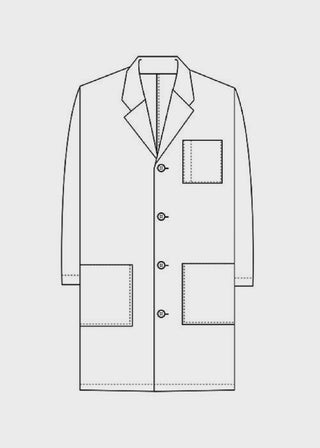 Panda Uniform Unisex Long Lab Coat