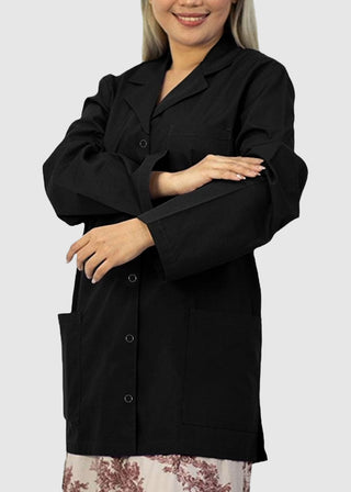 Panda Uniform Made in USA Women's 32 Inch Snap Front Lab coat