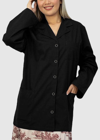 Panda Uniform Made in USA Women's 32 Inch Snap Front Lab coat